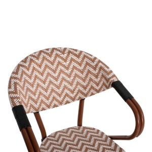 70125 ΠΟΛΥΘΡΟΝΑ BAMBOO LOOK HM5861.03 ΚΑΦΕ-ΛΕΥΚΟ 56,5x56,5x82 εκ.