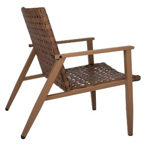 70135 ΠΟΛΥΘΡΟΝΑ ΜΕΤΑΛΛΟ ΟΨΗ ΞΥΛΟΥ & RATTAN ΔΕΡΜΑ-LOOK 63,5x75,5x77εκ.HM5868.01