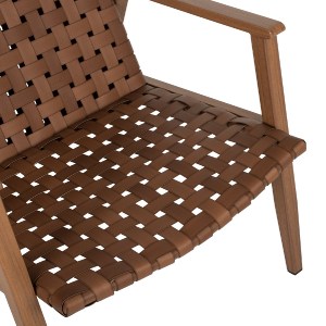 70135 ΠΟΛΥΘΡΟΝΑ ΜΕΤΑΛΛΟ ΟΨΗ ΞΥΛΟΥ & RATTAN ΔΕΡΜΑ-LOOK 63,5x75,5x77εκ.HM5868.01