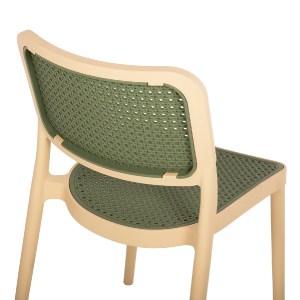 70157 ΚΑΡΕΚΛΑ ΠΟΛΥΠΡΟΠΥΛΕΝΙΟΥ MEKO HM5934.04 ΜΠΕΖ ΜΕ OLIVE GREEN ΨΑΘΑ 41x49x102Υ εκ.