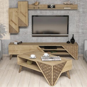 70300 ΣΥΝΘΕΣΗ ΣΑΛΟΝΙΟΥ ΜΕΛΑΜΙΝΗΣ 2 ΤΜΧ ΦΥΣΙΚΟ OAK HM11849.01