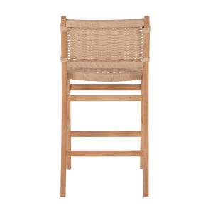 70344 ΣΚΑΜΠΟ ΜΕΣΑΙΟΥ ΥΨΟΥΣ HM9332.01 RUBBERWOOD & ΣΧΟΙΝΙ- ΦΥΣΙΚΟ ΧΡΩΜΑ 45x46x95Υεκ.