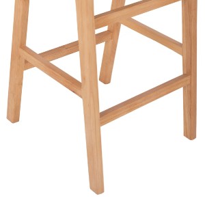 70344 ΣΚΑΜΠΟ ΜΕΣΑΙΟΥ ΥΨΟΥΣ HM9332.01 RUBBERWOOD & ΣΧΟΙΝΙ- ΦΥΣΙΚΟ ΧΡΩΜΑ 45x46x95Υεκ.
