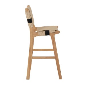 70345 ΣΚΑΜΠΟ ΜΕΣΑΙΟΥ ΥΨΟΥΣ HM9325.01 RUBBERWOOD & ΣΧΟΙΝΙ-ΦΥΣΙΚΟ RUSTIC 45x46x95Υεκ.