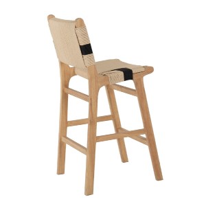 70345 ΣΚΑΜΠΟ ΜΕΣΑΙΟΥ ΥΨΟΥΣ HM9325.01 RUBBERWOOD & ΣΧΟΙΝΙ-ΦΥΣΙΚΟ RUSTIC 45x46x95Υεκ.