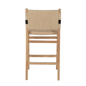 70345 ΣΚΑΜΠΟ ΜΕΣΑΙΟΥ ΥΨΟΥΣ HM9325.01 RUBBERWOOD & ΣΧΟΙΝΙ-ΦΥΣΙΚΟ RUSTIC 45x46x95Υεκ.