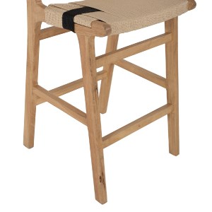 70345 ΣΚΑΜΠΟ ΜΕΣΑΙΟΥ ΥΨΟΥΣ HM9325.01 RUBBERWOOD & ΣΧΟΙΝΙ-ΦΥΣΙΚΟ RUSTIC 45x46x95Υεκ.