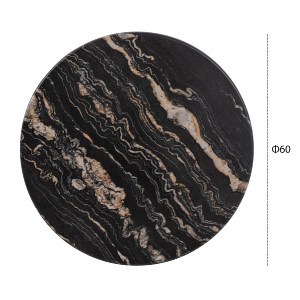 70370 ΕΠΙΦΑΝΕΙΑ ΤΡΑΠΕΖΙΟΥ ΣΤΡΟΓΓΥΛΗ 5787 WERZALIT Φ60 BLACK GOLD MARBLE HM5227.15