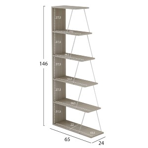 70445 ΒΙΒΛΙΟΘΗΚΗ ΜΕΛΑΜΙΝΗΣ MINI TARS SONOMA ΛΕΥΚΟ HM2241.11 65x22-24x146Υεκ.
