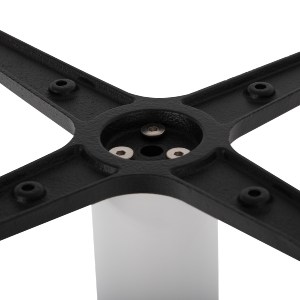 70449 ΒΑΣΗ ΜΠΑΡ ΜΕΤΑΛΛΙΚΗ ΛΕΥΚΗ ΜΑΤ 46Χ46Χ108Yεκ. ΜΕ ΡΕΓΟΥΛΑΤΟΡΟΥΣ HM439.02