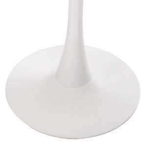 70491 ΤΡΑΠΕΖΙ ΤΡΑΠΕΖΑΡΙΑΣ ΣΤΡΟΓΓΥΛΟ WHITE MARBLE HM9422.01 Φ120x74Yεκ.