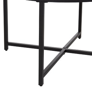 70497 ΤΡΑΠΕΖΙ ΣΑΛΟΝΙΟΥ HM9420.03 BLACK MARBLE ΜΕΛΑΜΙΝΗ-ΜΑΥΡΗ ΜΕΤΑΛΛΙΚΗ ΒΑΣΗ Φ80x48,5Yεκ.