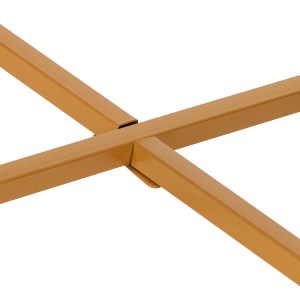 70498 ΤΡΑΠΕΖΙ ΣΑΛΟΝΙΟΥ HM9420.01 WHITE MARBLE ΜΕΛΑΜΙΝΗ-ΧΡΥΣΗ ΜΕΤΑΛΛΙΚΗ ΒΑΣΗ Φ80x48,5Yεκ.