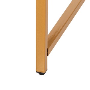 70498 ΤΡΑΠΕΖΙ ΣΑΛΟΝΙΟΥ HM9420.01 WHITE MARBLE ΜΕΛΑΜΙΝΗ-ΧΡΥΣΗ ΜΕΤΑΛΛΙΚΗ ΒΑΣΗ Φ80x48,5Yεκ.