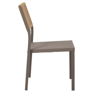 70532 ΚΑΡΕΚΛΑ ΑΛΟΥΜΙΝΙΟΥ ΣΑΜΠΑΝΙ ΜΕ RATTAN & TEXTLINE HM5921.03 46x55,5x83 εκ.