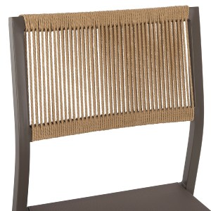70532 ΚΑΡΕΚΛΑ ΑΛΟΥΜΙΝΙΟΥ ΣΑΜΠΑΝΙ ΜΕ RATTAN & TEXTLINE HM5921.03 46x55,5x83 εκ.