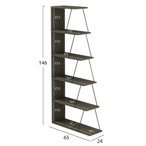 70543 ΒΙΒΛΙΟΘΗΚΗ ΜΙΝΙ TARS HM2241.13 OLIVE GREY ME ΜΑΥΡΕΣ ΒΕΡΓΕΣ 65x22-24x146Υεκ.