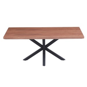 70592 ΤΡΑΠΕΖΙ ΣΑΛΟΝΙΟΥ HM9470.02 MDF ΜΕ ΚΑΠΛΑΜΑ ΞΥΛΟΥ ΚΑΡΥΔΙΑΣ 120x60x45,5Υεκ.