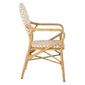70619 ΠΟΛΥΘΡΟΝΑ ΑΛΟΥΜΙΝΙΟΥ BAMBOO LOOK ΦΥΣΙΚΟ - ΛΕΥΚΟ HM5928.03 55x58x95 εκ.
