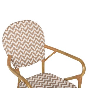 70619 ΠΟΛΥΘΡΟΝΑ ΑΛΟΥΜΙΝΙΟΥ BAMBOO LOOK ΦΥΣΙΚΟ - ΛΕΥΚΟ HM5928.03 55x58x95 εκ.