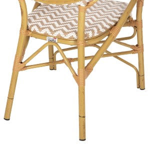 70619 ΠΟΛΥΘΡΟΝΑ ΑΛΟΥΜΙΝΙΟΥ BAMBOO LOOK ΦΥΣΙΚΟ - ΛΕΥΚΟ HM5928.03 55x58x95 εκ.