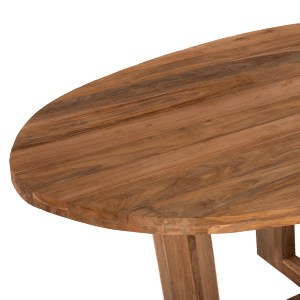 70631 ΤΡΑΠΕΖΙ ΤΡΑΠΕΖΑΡΙΑΣ ΟΒΑΛ HM9558 ΑΠΟ ΞΥΛΟ RECYCLED ΤΕΑΚ 209x109x80Yεκ.