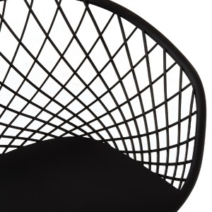 70685 ΠΟΛΥΘΡΟΝΑ ΠΟΛΥΠΡΟΠΥΛΕΝΙΟΥ ΜΑΥΡΗ ΜΕΤΑΛΛΙΚΑ ΠΟΔΙΑ ARIADNE HM8001.22 63x56x80Y εκ.