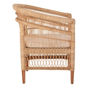 70692 ΠΟΛΥΘΡΟΝΑ MALAWI HM9635.04 ΞΥΛΟ ΜΑΟΝΙ ΕΠΕΝΔΥΣΗ RATTAN ΛΕΥΚΟ ΜΑΞΙΛΑΡΙ ΚΑΘΙΣΜΑΤΟΣ 80x70x86Υεκ.