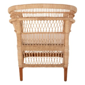 70692 ΠΟΛΥΘΡΟΝΑ MALAWI HM9635.04 ΞΥΛΟ ΜΑΟΝΙ ΕΠΕΝΔΥΣΗ RATTAN ΛΕΥΚΟ ΜΑΞΙΛΑΡΙ ΚΑΘΙΣΜΑΤΟΣ 80x70x86Υεκ.