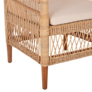 70692 ΠΟΛΥΘΡΟΝΑ MALAWI HM9635.04 ΞΥΛΟ ΜΑΟΝΙ ΕΠΕΝΔΥΣΗ RATTAN ΛΕΥΚΟ ΜΑΞΙΛΑΡΙ ΚΑΘΙΣΜΑΤΟΣ 80x70x86Υεκ.