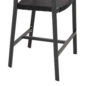 70695 ΣΚΑΜΠΟ ΑΛΟΥΜΙΝΙΟΥ HM5892.15 ΜΕΣΑΙΟΥ ΥΨΟΥΣ RATTAN & TEXTLINE ΜΑΥΡΟ ΜΠΕΖ 56,5x57x99,5Y