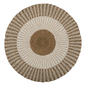 70724 ΧΑΛΙ ΣΤΡΟΓΓΥΛΟ KIRKI HM7840 ΑΠΟ ΦΥΣΙΚΕΣ ΙΝΕΣ SEAGRASS ΛΕΥΚΟ-ΦΥΣΙΚΟ Φ120εκ