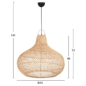 70737 ΦΩΤΙΣΤΙΚΟ ΟΡΟΦΗΣ ΚΡΕΜΑΣΤΟ HM7860 ΦΥΣΙΚΟ RATTAN ΣΕ ΦΥΣΙΚΟ ΧΡΩΜΑ Φ54x46-141Υεκ.