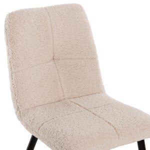 70813 ΚΑΡΕΚΛΑ SHELLY HM8590.02 ΛΕΥΚΟ TEDDY ΥΦΑΣΜΑ ME ΜΕΤΑΛΛΙΚΑ ΜΑΥΡΑ ΠΟΔΙΑ 48x64x87Yεκ.