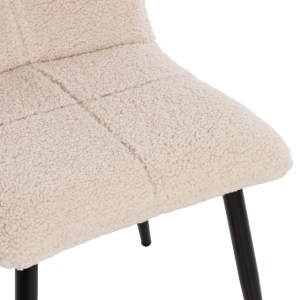 70813 ΚΑΡΕΚΛΑ SHELLY HM8590.02 ΛΕΥΚΟ TEDDY ΥΦΑΣΜΑ ME ΜΕΤΑΛΛΙΚΑ ΜΑΥΡΑ ΠΟΔΙΑ 48x64x87Yεκ.