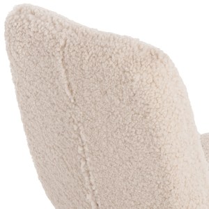 70813 ΚΑΡΕΚΛΑ SHELLY HM8590.02 ΛΕΥΚΟ TEDDY ΥΦΑΣΜΑ ME ΜΕΤΑΛΛΙΚΑ ΜΑΥΡΑ ΠΟΔΙΑ 48x64x87Yεκ.
