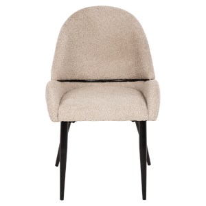 70823 ΚΑΡΕΚΛΑ SARKY HM8585.02 ΥΦΑΣΜΑ ΜΠΟΥΚΛΕ ΕΚΡΟΥ ΜΕ ΜΕΤΑΛΛΙΚΑ ΠΟΔΙΑ 55x62x89Yεκ.