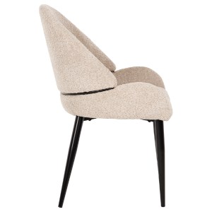 70823 ΚΑΡΕΚΛΑ SARKY HM8585.02 ΥΦΑΣΜΑ ΜΠΟΥΚΛΕ ΕΚΡΟΥ ΜΕ ΜΕΤΑΛΛΙΚΑ ΠΟΔΙΑ 55x62x89Yεκ.