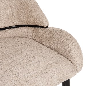 70823 ΚΑΡΕΚΛΑ SARKY HM8585.02 ΥΦΑΣΜΑ ΜΠΟΥΚΛΕ ΕΚΡΟΥ ΜΕ ΜΕΤΑΛΛΙΚΑ ΠΟΔΙΑ 55x62x89Yεκ.