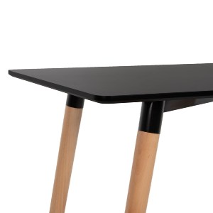 70833 ΤΡΑΠΕΖΙ MINIMAL HM8581.02 ΜΑΥΡΟ MDF-ΠΟΔΙΑ ΟΞΙΑ ΣΕ ΦΥΣΙΚΟ ΧΡΩΜΑ- 120Χ60X74Υεκ.