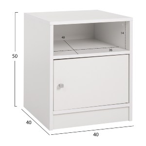 70839 ΚΟΜΟΔΙΝΟ ΜΕΛΑΜΙΝΗΣ MALORY HM2205.05 ΛΕΥΚO 40x40x50Yεκ.