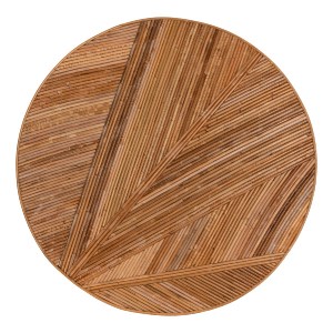 70855 ΤΡΑΠΕΖΙ ΣΑΛΟΝΙΟΥ GATSBY ΣΤΡΟΓΓΥΛΟ HM9651 RATTAN ΧΡΩΜΑ ΦΥΣΙΚΟ Φ100x50Y εκ.