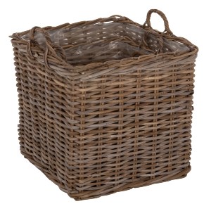 70910 ΣΕΤ ΔΙΑΚΟΣΜΗΤΙΚΑ ΚΑΛΑΘΙΑ KATER HM9657 4ΤΜΧ ΑΠΟ KUBU RATTAN ΣΕ ΓΚΡΙ 52x52x50-57Υεκ.