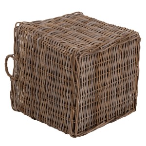 70910 ΣΕΤ ΔΙΑΚΟΣΜΗΤΙΚΑ ΚΑΛΑΘΙΑ KATER HM9657 4ΤΜΧ ΑΠΟ KUBU RATTAN ΣΕ ΓΚΡΙ 52x52x50-57Υεκ.