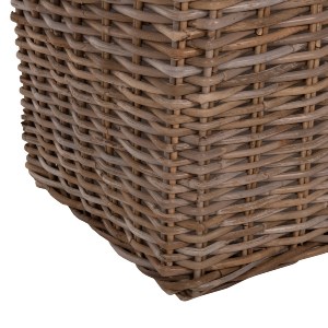 70910 ΣΕΤ ΔΙΑΚΟΣΜΗΤΙΚΑ ΚΑΛΑΘΙΑ KATER HM9657 4ΤΜΧ ΑΠΟ KUBU RATTAN ΣΕ ΓΚΡΙ 52x52x50-57Υεκ.