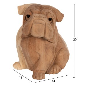70914 ΕΠΙΤΡΑΠΕΖΙΟ ΔΙΑΚΟΣΜΗΤΙΚΟ DOZER BULLDOG ΞΥΛΟ SUAR ΣΕ ΦΥΣΙΚΟ ΧΡΩΜΑ HM7925 18x14x20Y εκ.