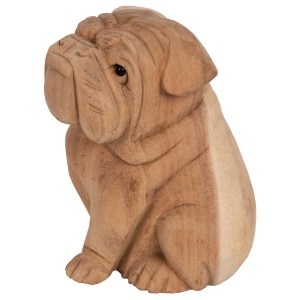 70914 ΕΠΙΤΡΑΠΕΖΙΟ ΔΙΑΚΟΣΜΗΤΙΚΟ DOZER BULLDOG ΞΥΛΟ SUAR ΣΕ ΦΥΣΙΚΟ ΧΡΩΜΑ HM7925 18x14x20Y εκ.