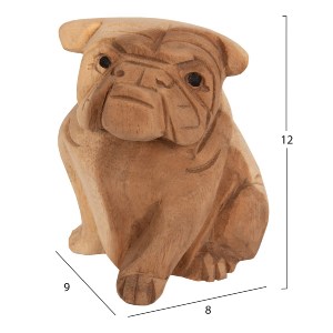 70915 ΕΠΙΤΡΑΠΕΖΙΟ ΔΙΑΚΟΣΜΗΤΙΚΟ DOZER BULLDOG ΞΥΛΟ SUAR ΣΕ ΦΥΣΙΚΟ ΧΡΩΜΑ HM7923 9x8x12Y εκ.