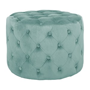 70955 ΣΚΑΜΠΟ KASSIE ΦΥΣΤΙΚΙ ΒΕΛΟΥΔΟ ΤΥΠΟΥ CHESTERFIELD HM8406.07 Φ60X43Υ εκ.