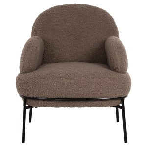 70987 ΠΟΛΥΘΡΟΝΑ AGNES HM9525.25 ΑΝΟΙΧΤΟ ΚΑΦΕ ΜΠΟΥΚΛΕ-ΜΑΥΡΑ ΜΕΤΑΛΛΙΚΑ ΠΟΔΙΑ 74x71x83Υεκ.